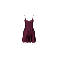 Robe en maille évasée L'Agence, rouge merlot