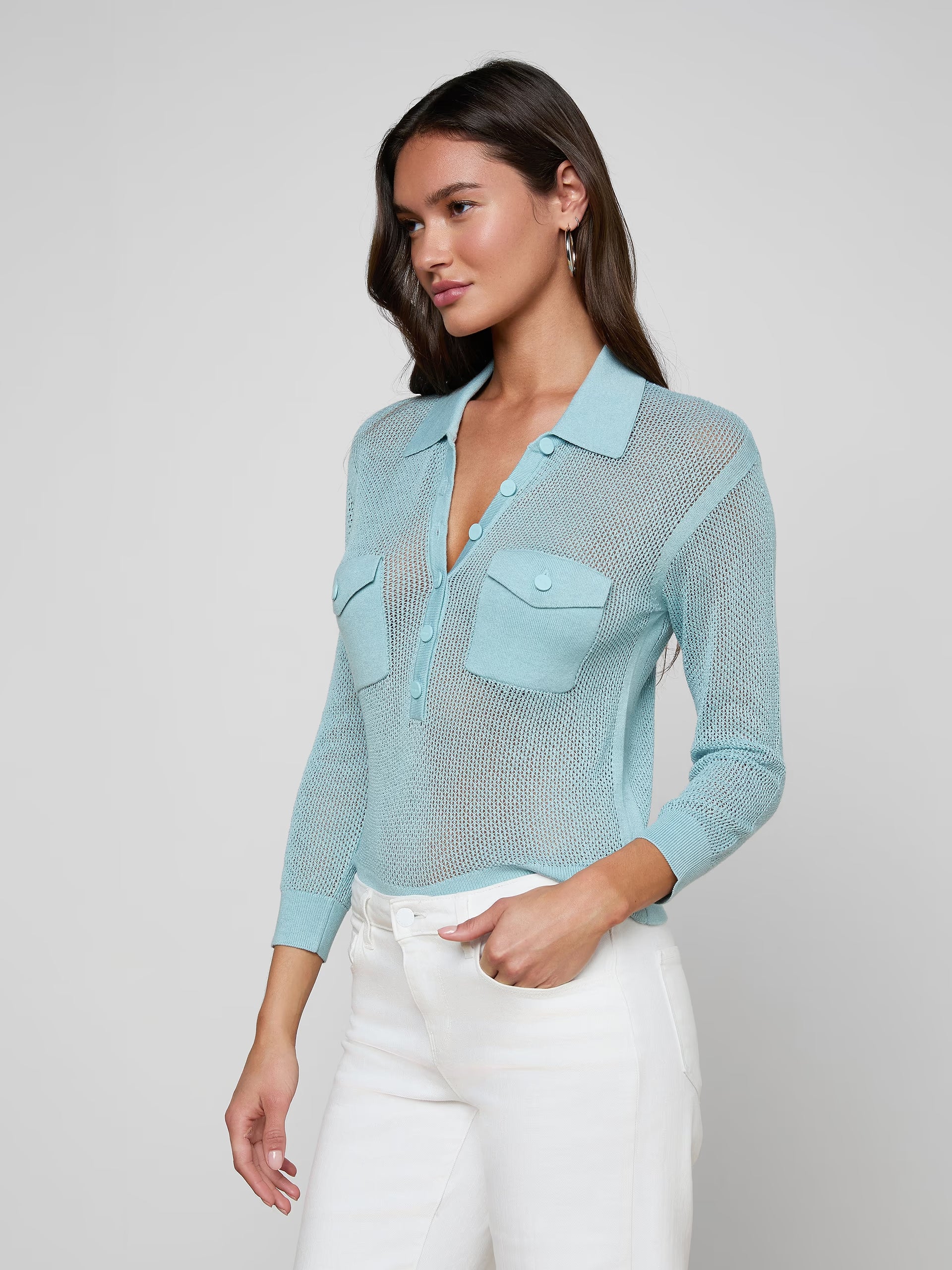 L'Agence Carine Top Light Blue