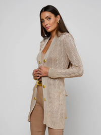 L'Agence Penelope Cabled Cardigan
