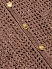 L'Agence Mariana Pointelle Knit Short Hazelnut