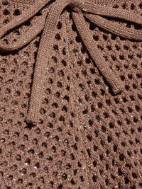 L'Agence Solan Pointelle Knit Short Hazelnut
