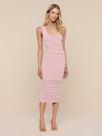 L'Agence Taren Knit Dress Misty Rose