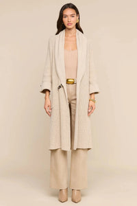 L'Agence Orielle Long Cardigan - Almond Milk