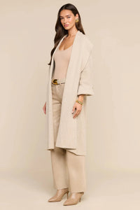 L'Agence Orielle Long Cardigan - Almond Milk