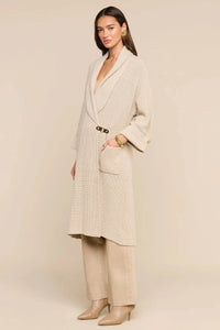 L'Agence Orielle Long Cardigan - Almond Milk