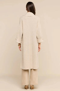 L'Agence Orielle Long Cardigan - Almond Milk