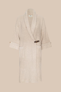 L'Agence Orielle Long Cardigan - Almond Milk