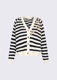 Liu Jo Cardigan With Jewel Embroidery White Night Blue