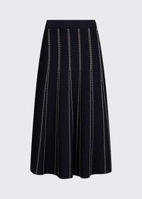 Liu Jo Knit Midi Skirt Night Blue
