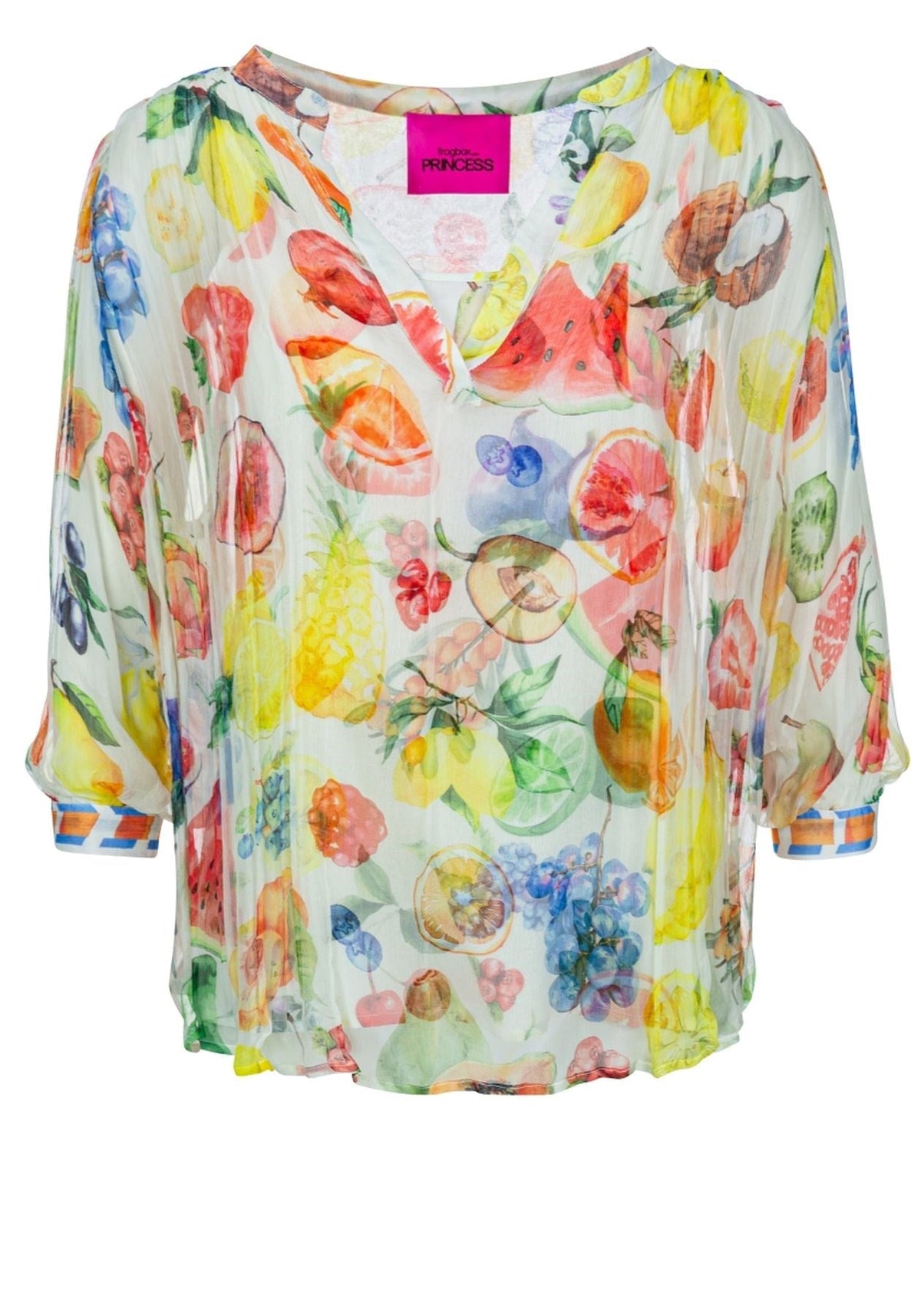 Princess Frogbox Flowy Sheer Blouse with button closure