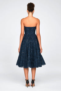 Theia Robe Cocktail en Tulle Texturé Anna