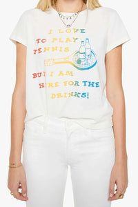 Mother T-shirt The Boxy Goodie I Love To Play Tennis