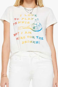 Mother T-shirt The Boxy Goodie I Love To Play Tennis