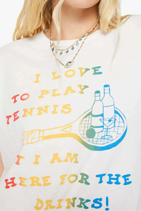Mother T-shirt The Boxy Goodie I Love To Play Tennis