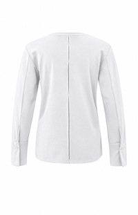 YAYA Jersey top with long sleeves and woven cuffs