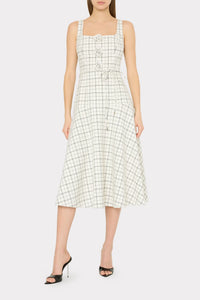 Milly Mira Plaid Midi Dress