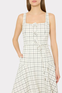 Milly Mira Plaid Midi Dress