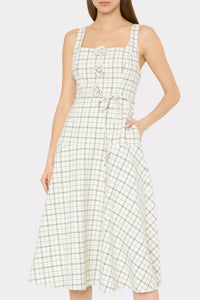 Milly Mira Plaid Midi Dress