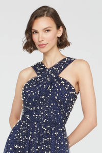 Theia Tatiana Glimmer Halter Dress