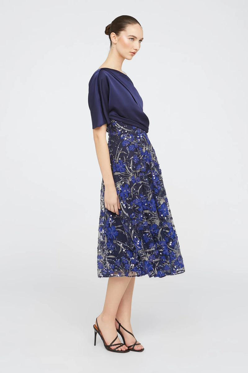 Theia Emory One Shoulder Dress