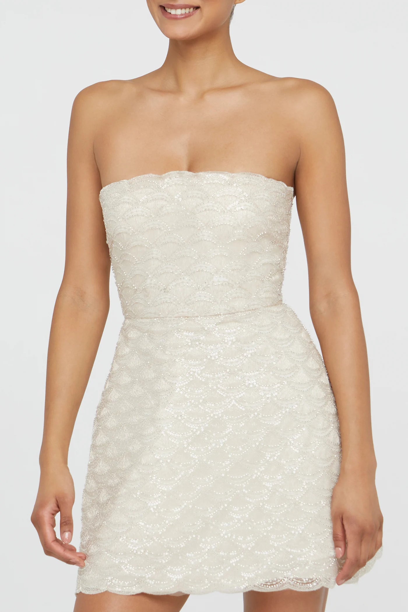 Amanda Beaded Mini Dress 6 / Crystal Amanda Beaded Mini Dress 6 / Crystal