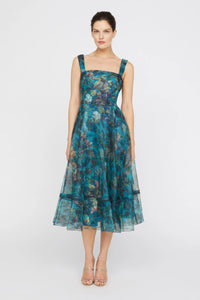 Theia Anissa Square Neck Dress