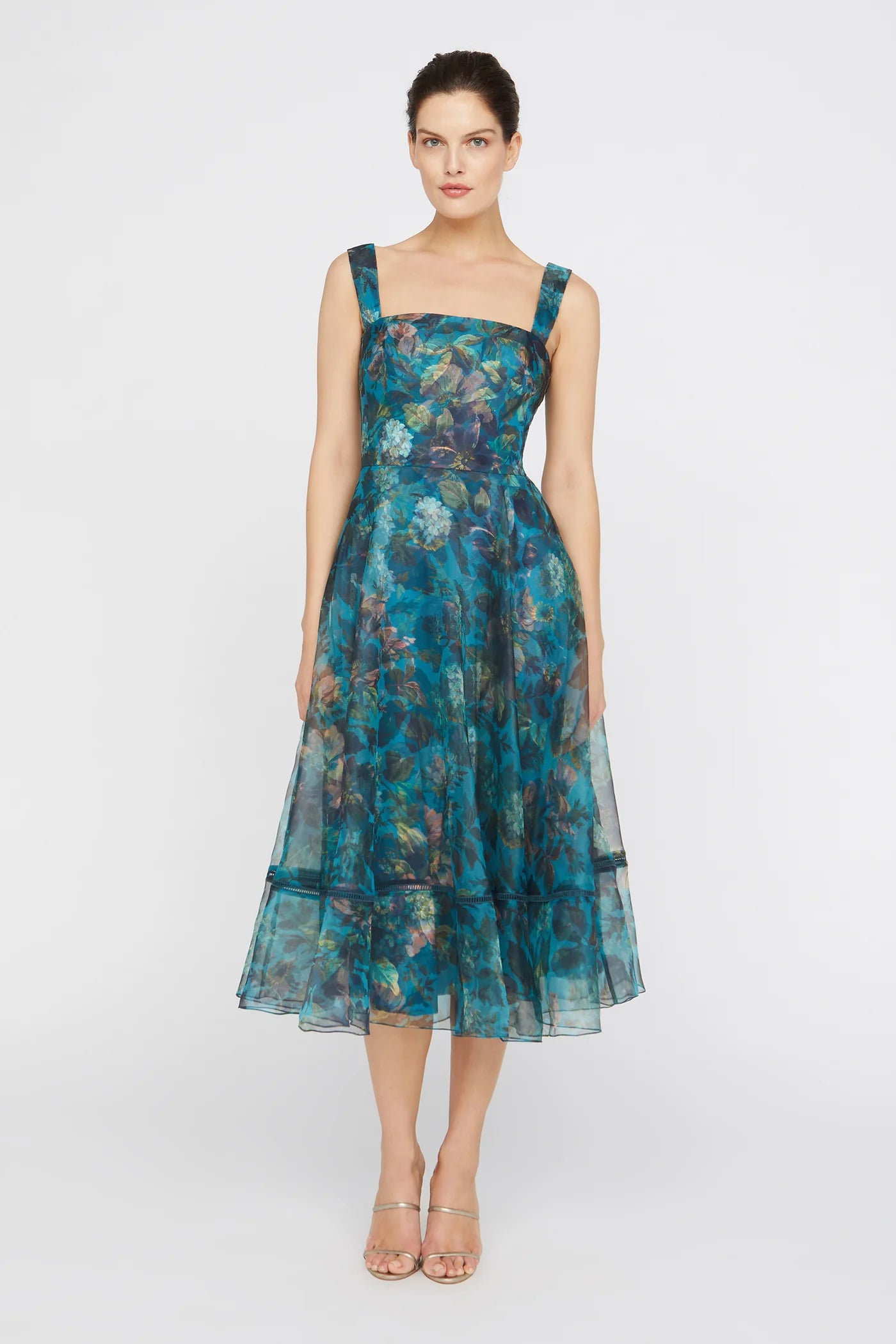 Theia Anissa Square Neck Dress