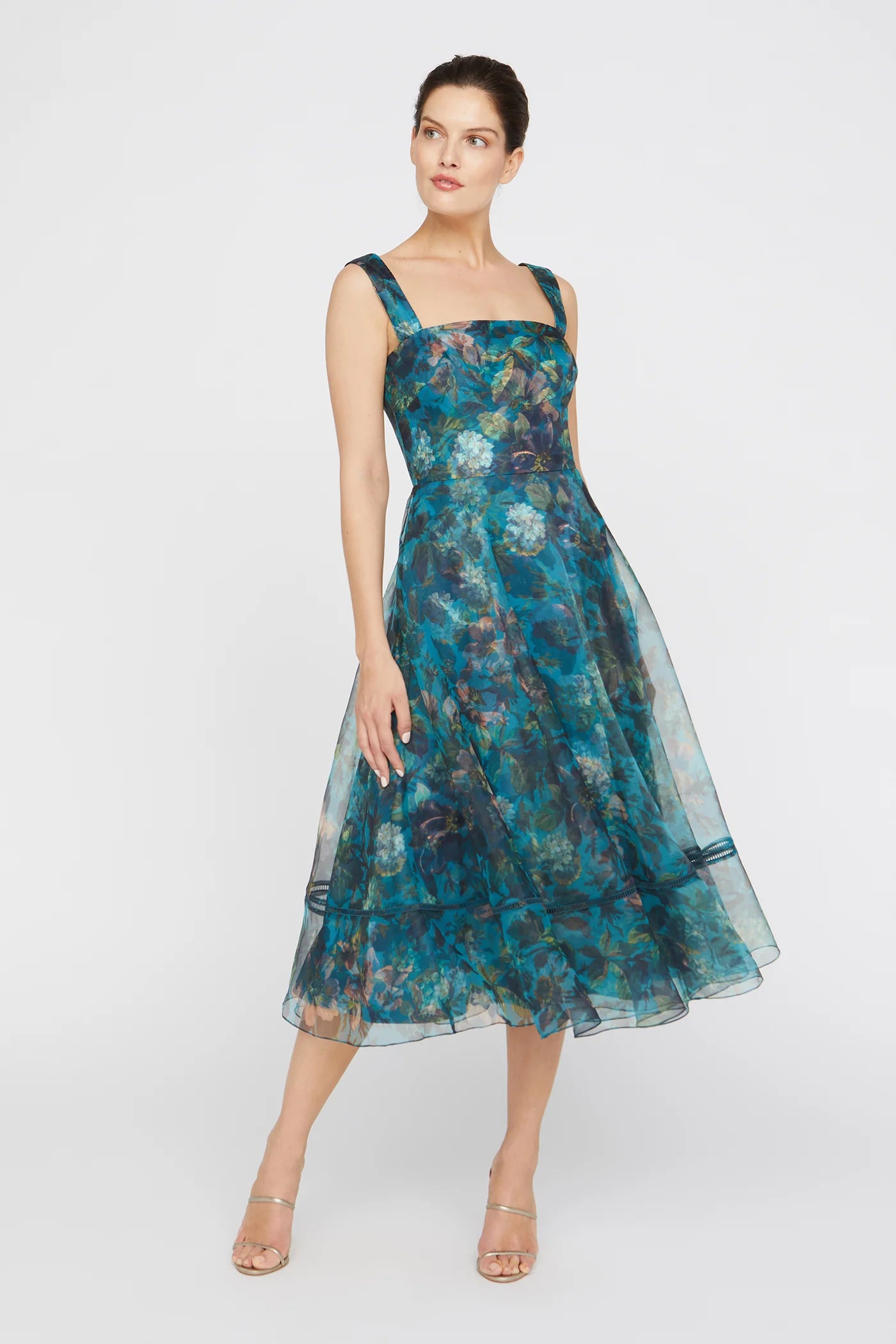 Theia Anissa Square Neck Dress