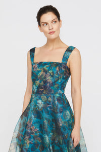 Theia Anissa Square Neck Dress