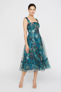 Theia Anissa Square Neck Dress