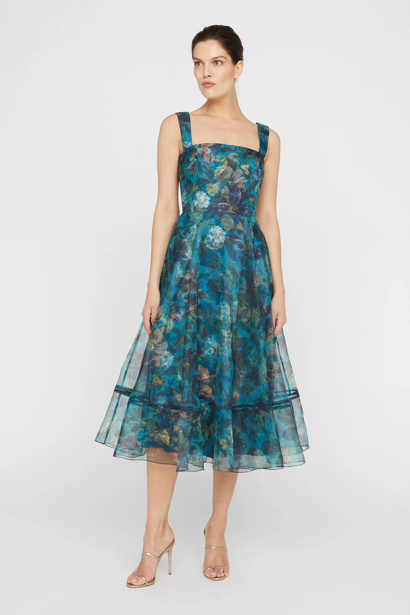 Theia Anissa Square Neck Dress
