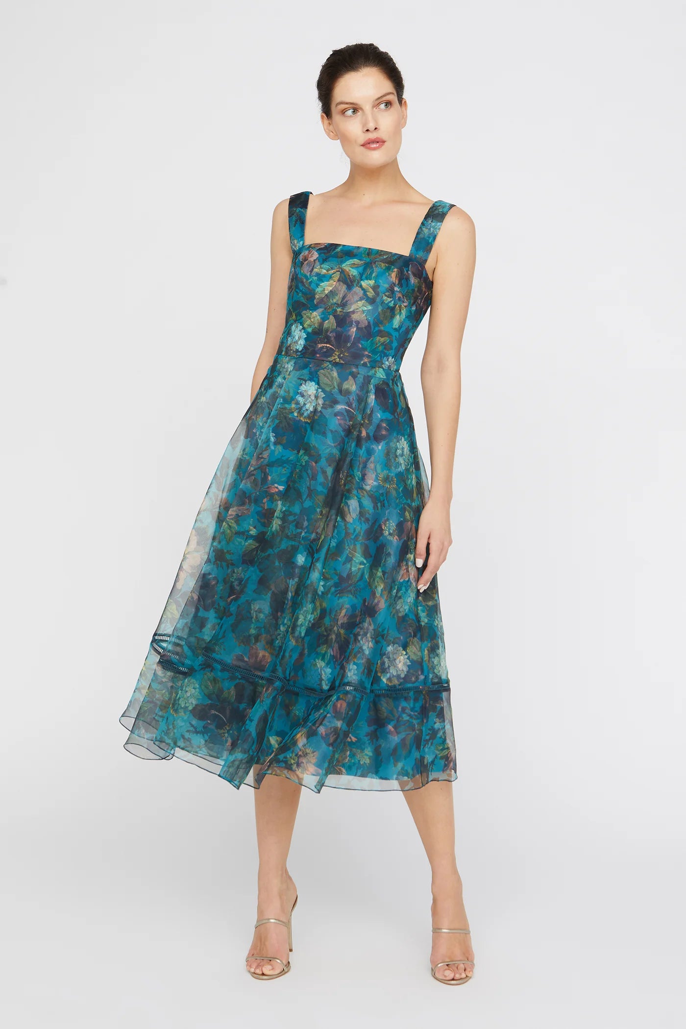 Theia Anissa Square Neck Dress