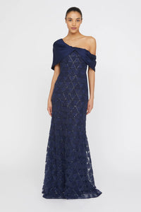 Robe en tulle texturé Theia Anabella