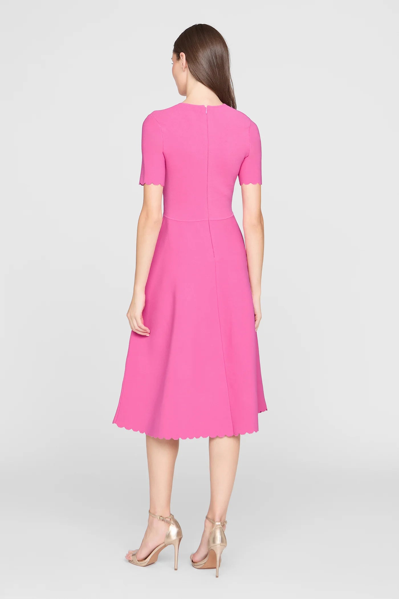 Theia  Petunia Knit Midi Dress Sunlit Pink