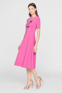 Theia  Petunia Knit Midi Dress Sunlit Pink