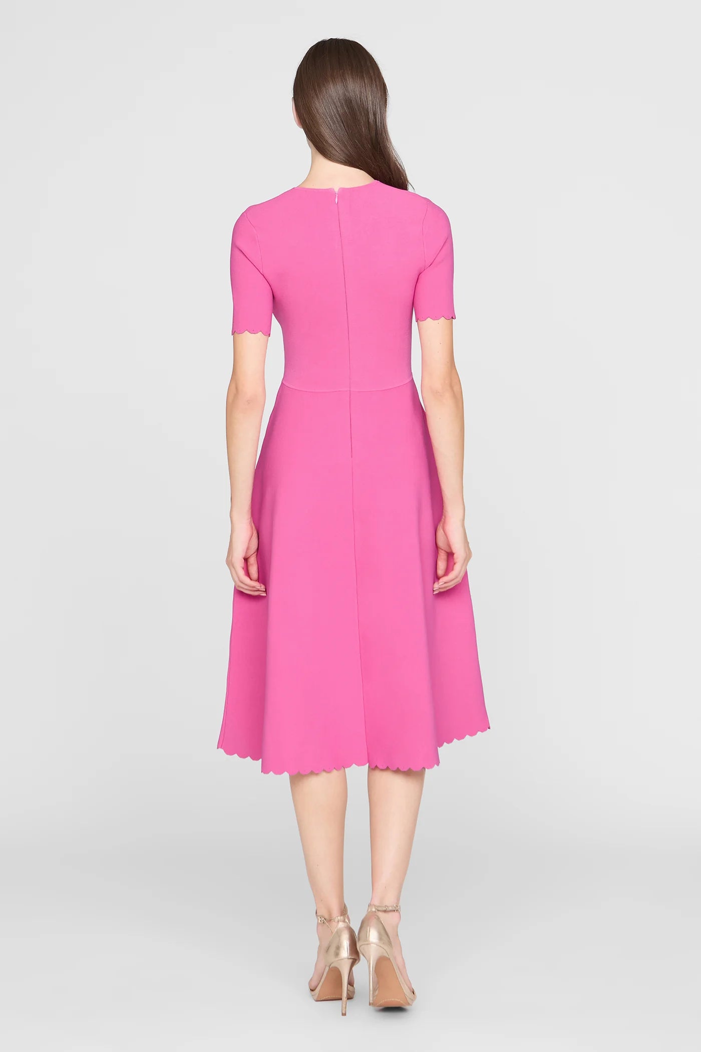 Theia  Petunia Knit Midi Dress Sunlit Pink