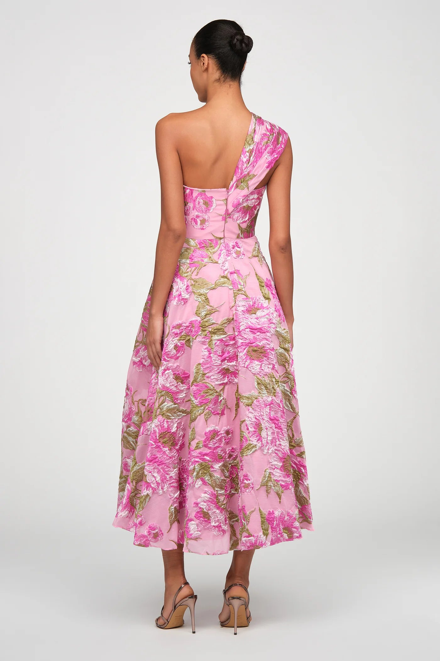 Theia Zanthe Tea Length Dress Opera Mauve