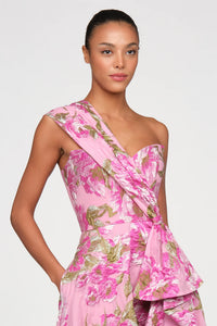 Theia Zanthe Tea Length Dress Opera Mauve