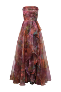 Theia Couture Floria Strapless Gown