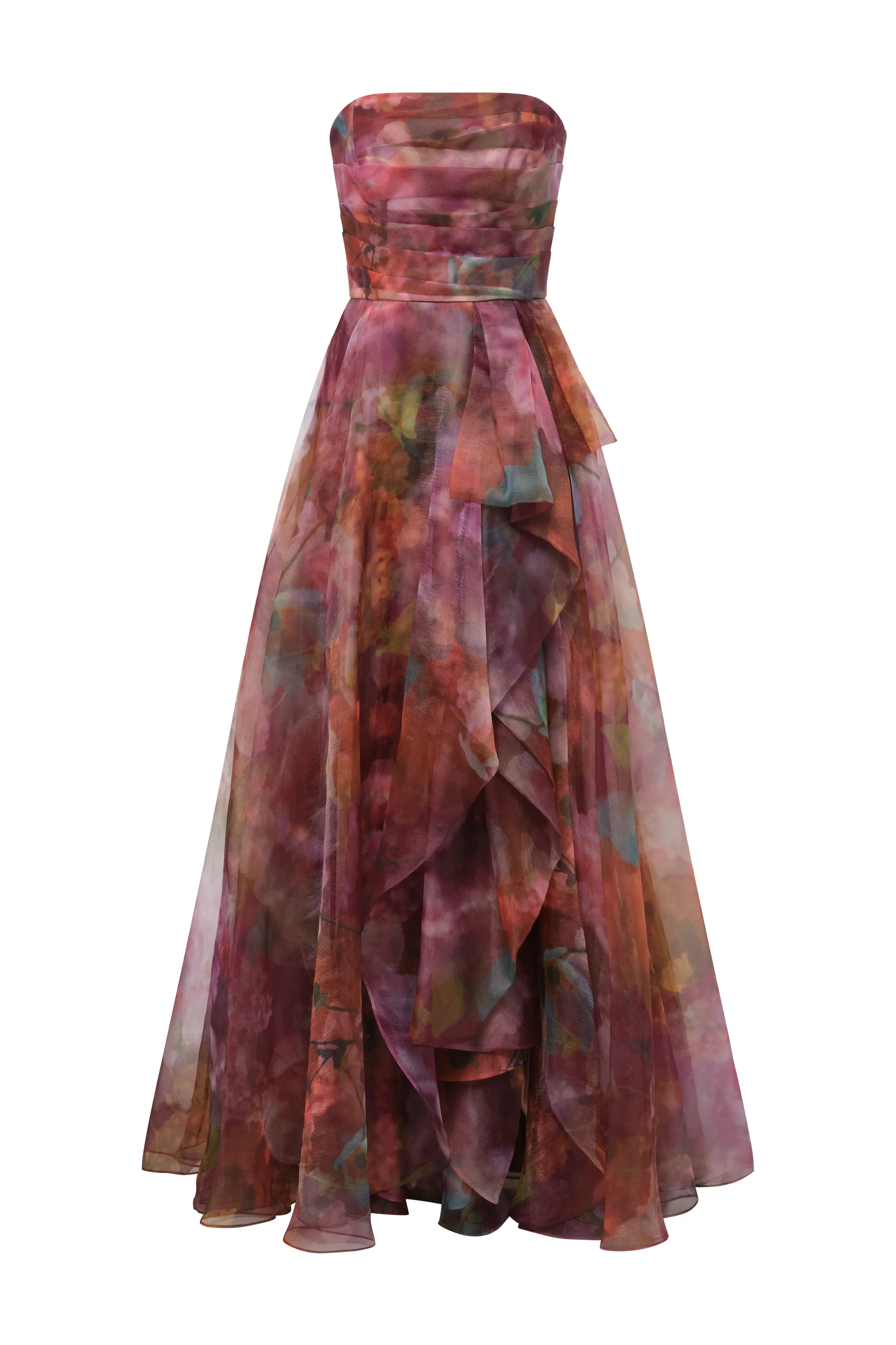 Theia Couture Floria Strapless Gown