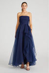 Theia Couture Teresa Strapless Draped Gown