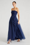 Theia Couture Teresa Strapless Draped Gown