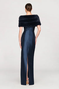 Theia Sierra Faux Mink Shawl Shadow Petal