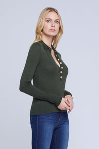 L'Agence Sterling Collared Sweater