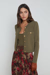 L'Agence Toulouse Crop Crew Neck Cardigan Blazer