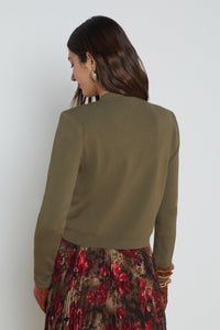 L'Agence Toulouse Crop Crew Neck Cardigan Blazer