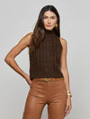 L'Agence Bellini Cable-Knit Turtleneck