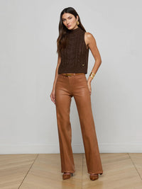 L'Agence Bellini Cable-Knit Turtleneck