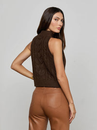 L'Agence Bellini Cable-Knit Turtleneck