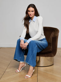 L'Agence April Poplin Collar Pullover